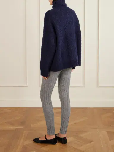 The Elder Statesman Cable-knit Cashmere And Silk-blend Turtleneck Sweater | Thumbnail 3 The Elder Statesman Cable-knit Cashmere And Silk-blend Turtleneck Sweater | Thumbnail 3