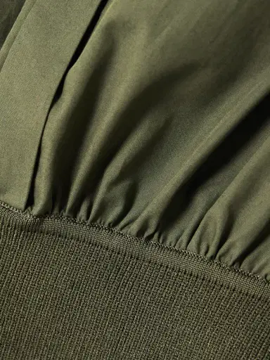 Simkhai Stiles Cropped Gathered Ribbed-knit Trimmed Cotton-poplin Shirt | Thumbnail 4