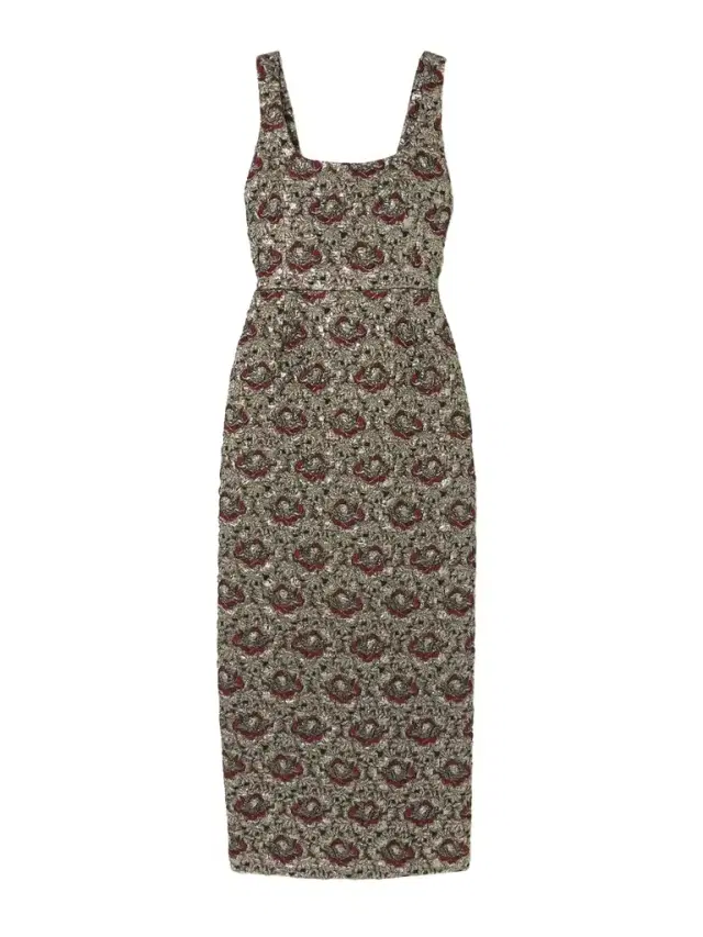 Ravenna Metallic Jacquard Midi Dress