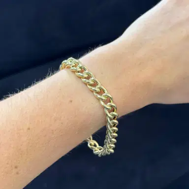 Wish Fine Jewelry 14K Gold Curb Chain Bracelet | Thumbnail 2 Wish Fine Jewelry 14K Gold Curb Chain Bracelet | Thumbnail 2