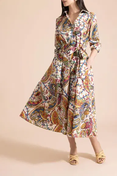 Etro Long Sleeve Midi Shirt Dress | Thumbnail 2
