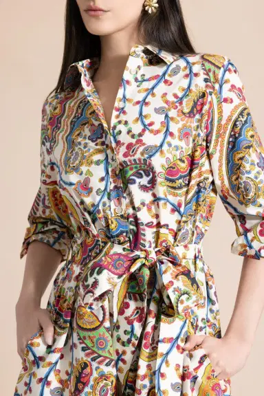 Etro Long Sleeve Midi Shirt Dress | Thumbnail 3