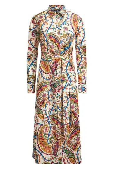 Etro Long Sleeve Midi Shirt Dress | Thumbnail 1