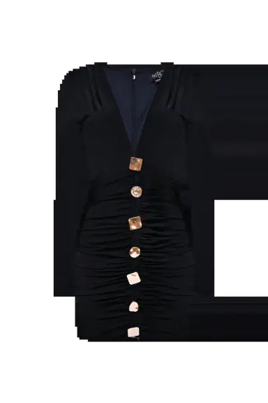PatBo MOONLIT JERSEY LONG SLEEVE MINI DRESS | Thumbnail 3