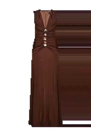 PatBo MOONLIT JERSEY PLUNGE GOWN | Thumbnail 4