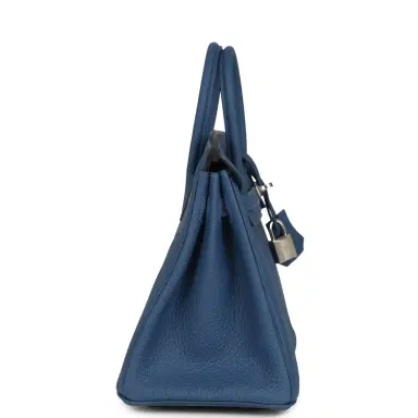 HERMÈS Hermes Birkin 25 Bleu Tie Togo Palladium Hardware | Thumbnail 3 HERMÈS Hermes Birkin 25 Bleu Tie Togo Palladium Hardware | Thumbnail 3