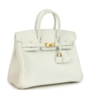 HERMÈS Hermes Birkin 25 New White Swift Gold Hardware | Thumbnail 2 HERMÈS Hermes Birkin 25 New White Swift Gold Hardware | Thumbnail 2