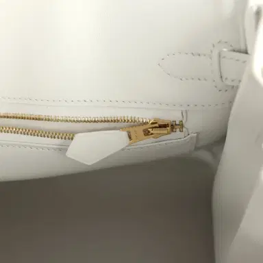 HERMÈS Hermes Birkin 25 New White Swift Gold Hardware | Thumbnail 9 HERMÈS Hermes Birkin 25 New White Swift Gold Hardware | Thumbnail 9