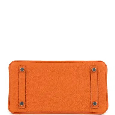 HERMÈS Hermes Birkin 25 Orange Togo Palladium Hardware | Thumbnail 6 HERMÈS Hermes Birkin 25 Orange Togo Palladium Hardware | Thumbnail 6