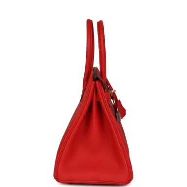 HERMÈS Hermes Birkin 30 Rouge de Coeur Togo Palladium Hardware | Thumbnail 3