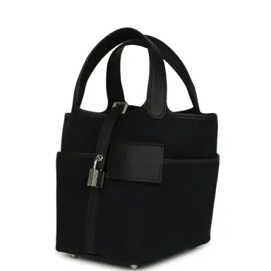 HERMÈS Hermes Picotin Cargo 18 Black Toile Goeland and Swift Palladium Hardware | Thumbnail 3 HERMÈS Hermes Picotin Cargo 18 Black Toile Goeland and Swift Palladium Hardware | Thumbnail 3