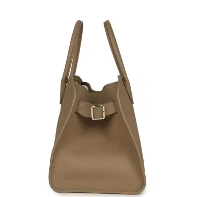 The Row The Row Soft Margaux 12 Bag Dark Taupe Calfskin Silver Hardware | Thumbnail 3 The Row The Row Soft Margaux 12 Bag Dark Taupe Calfskin Silver Hardware | Thumbnail 3