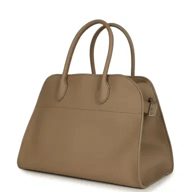 The Row The Row Soft Margaux 12 Bag Dark Taupe Calfskin Silver Hardware | Thumbnail 5 The Row The Row Soft Margaux 12 Bag Dark Taupe Calfskin Silver Hardware | Thumbnail 5