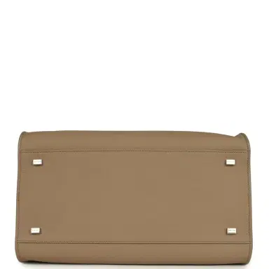The Row The Row Soft Margaux 12 Bag Dark Taupe Calfskin Silver Hardware | Thumbnail 6 The Row The Row Soft Margaux 12 Bag Dark Taupe Calfskin Silver Hardware | Thumbnail 6
