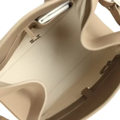 The Row The Row Soft Margaux 12 Bag Dark Taupe Calfskin Silver Hardware | Thumbnail 9 The Row The Row Soft Margaux 12 Bag Dark Taupe Calfskin Silver Hardware | Thumbnail 9
