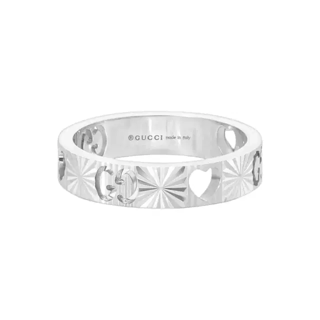 Gucci Gucci Icon 18K White Gold Band Ring YBC729458001011 - by The Solist
