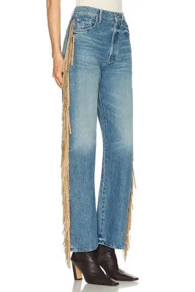 Mother The Fringe Half-pipe Button Sneaker Jeans | Thumbnail 4 Mother The Fringe Half-pipe Button Sneaker Jeans | Thumbnail 4