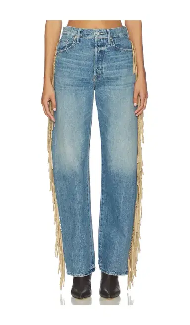 Mother The Fringe Half-pipe Button Sneaker Jeans | Thumbnail 1 Mother The Fringe Half-pipe Button Sneaker Jeans | Thumbnail 1