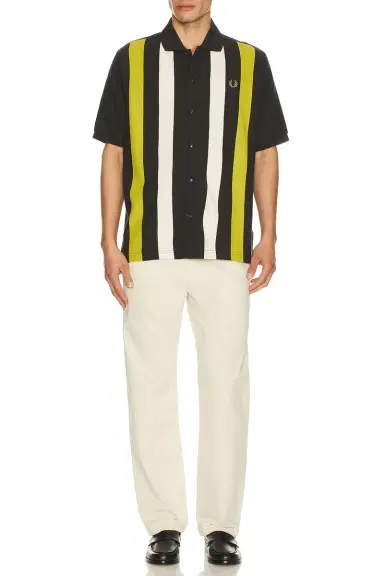 Fred Perry Vertical Stripe Knitted Shirt | Thumbnail 5 Fred Perry Vertical Stripe Knitted Shirt | Thumbnail 5