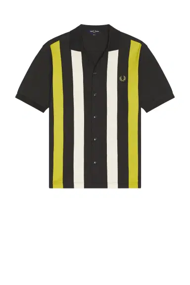 Fred Perry Vertical Stripe Knitted Shirt | Thumbnail 6 Fred Perry Vertical Stripe Knitted Shirt | Thumbnail 6