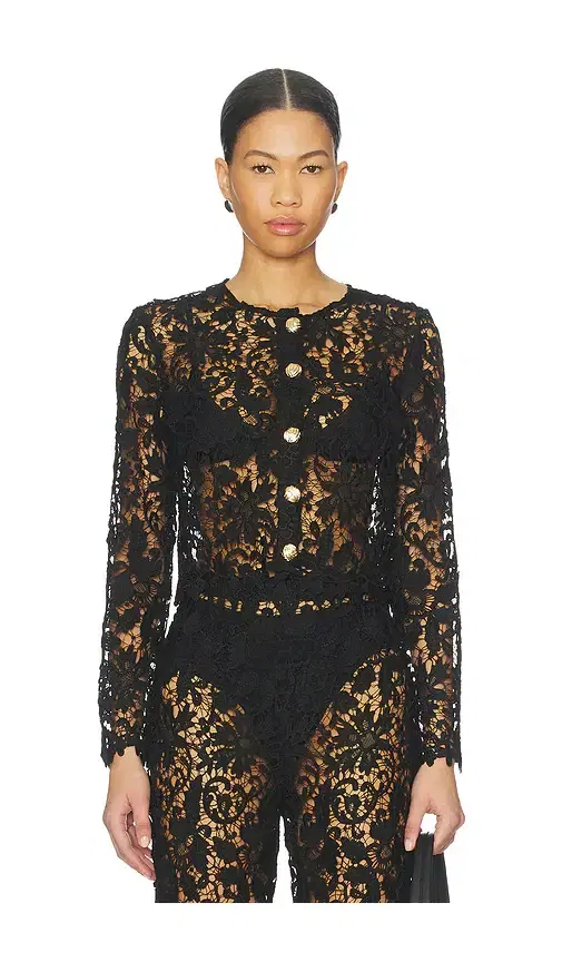 La Porte Coco Lace Cardigan