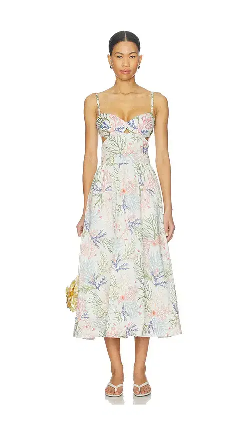 PatBO Seaweed Flutter Midi Dress