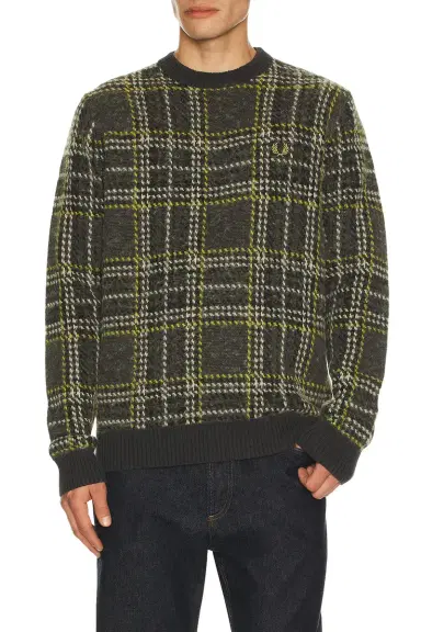 Fred Perry Brushed Tartan Jumper | Thumbnail 3