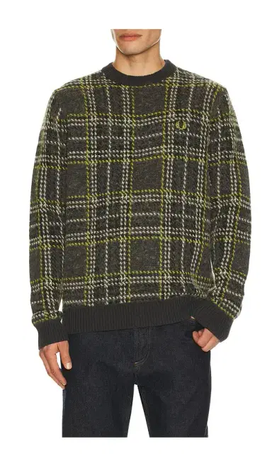 Fred Perry Brushed Tartan Jumper | Thumbnail 1