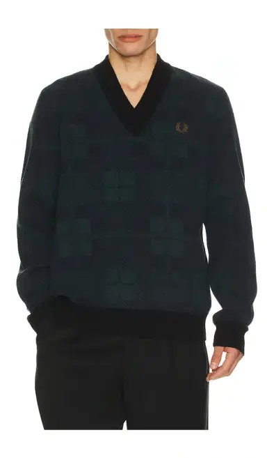 Fred Perry Black Watch Tartan Jumper | Thumbnail 1 Fred Perry Black Watch Tartan Jumper | Thumbnail 1
