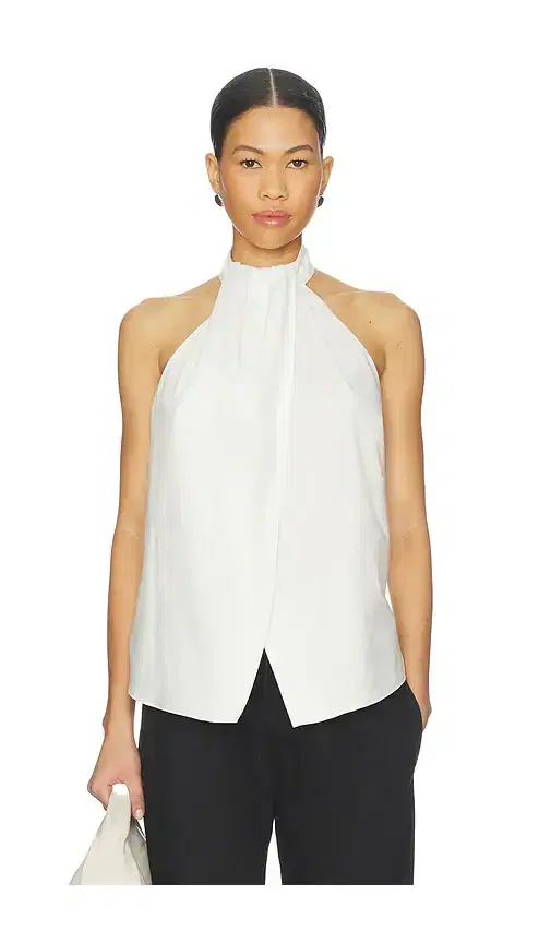 Oxford Halter Tie Back Top