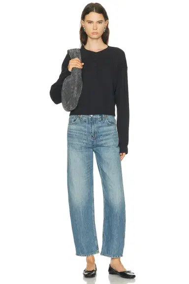 RE/DONE Boxy Waffle Henley Top | Thumbnail 6 RE/DONE Boxy Waffle Henley Top | Thumbnail 6