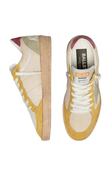 Golden Goose Ball Star Leather-Trimmed Sneakers | Thumbnail 3 Golden Goose Ball Star Leather-Trimmed Sneakers | Thumbnail 3