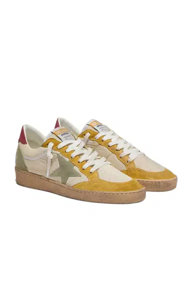 Golden Goose Ball Star Leather-Trimmed Sneakers | Thumbnail 4 Golden Goose Ball Star Leather-Trimmed Sneakers | Thumbnail 4
