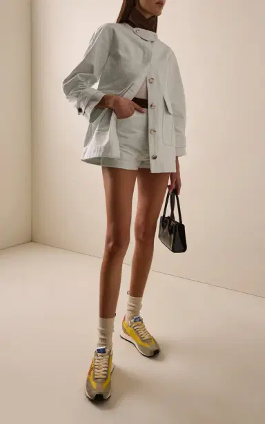 Golden Goose Marathon Leather-Trimmed Sneakers | Thumbnail 2 Golden Goose Marathon Leather-Trimmed Sneakers | Thumbnail 2