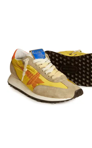 Golden Goose Marathon Leather-Trimmed Sneakers | Thumbnail 5 Golden Goose Marathon Leather-Trimmed Sneakers | Thumbnail 5