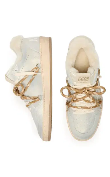 Golden Goose Ball Star Shearling-Trimmed Leather Sneakers | Thumbnail 4 Golden Goose Ball Star Shearling-Trimmed Leather Sneakers | Thumbnail 4
