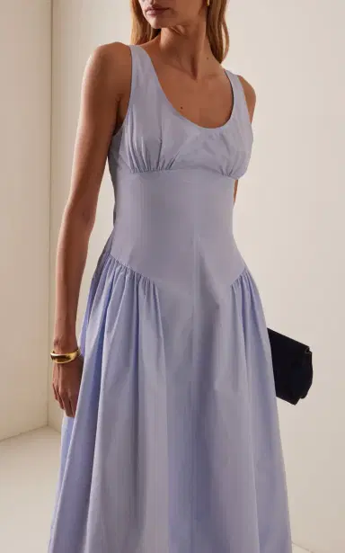 Proenza Schouler White Label Kendall Tech-Cotton Midi Dress | Thumbnail 3 Proenza Schouler White Label Kendall Tech-Cotton Midi Dress | Thumbnail 3
