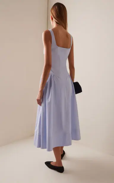 Proenza Schouler White Label Kendall Tech-Cotton Midi Dress | Thumbnail 4 Proenza Schouler White Label Kendall Tech-Cotton Midi Dress | Thumbnail 4