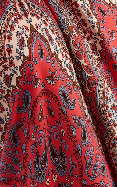 Cara Cara Twist Paisley Twill Midi Halter Dress | Thumbnail 5 Cara Cara Twist Paisley Twill Midi Halter Dress | Thumbnail 5