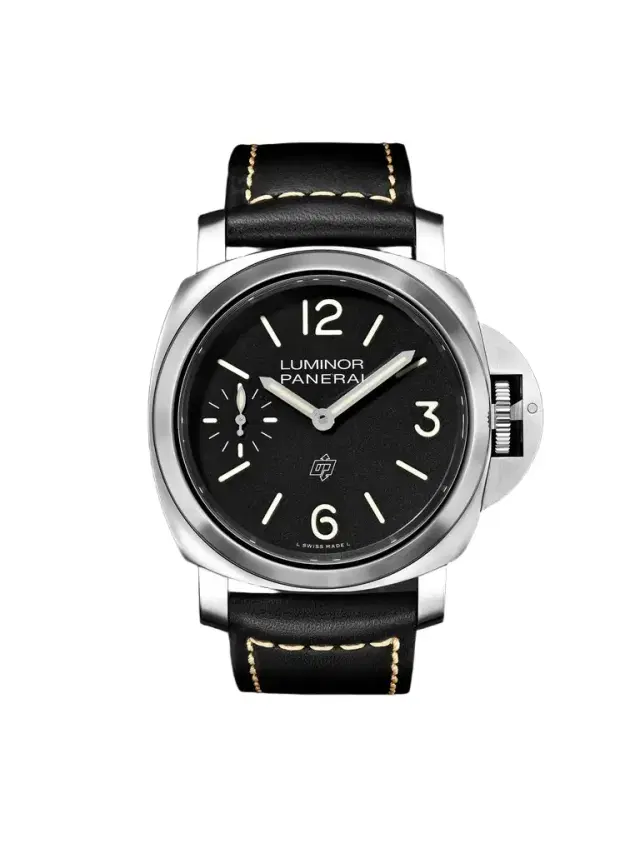 Luminor Logo Hand-Wound 44mm Stainless Steel and Leather Watch, Ref. No. PAM01084 - Men Luminor Logo Hand-Wound 44mm Stainless Steel and Leather Watch, Ref. No. PAM01084 - Men