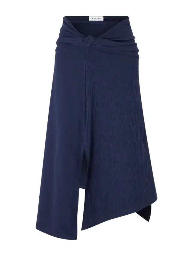 Knotted Stretch Organic Cotton-crepon Midi Skirt
