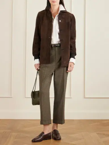 Loro Piana Louis Cropped Wool And Cashmere-blend Straight-leg Pants | Thumbnail 2 Loro Piana Louis Cropped Wool And Cashmere-blend Straight-leg Pants | Thumbnail 2