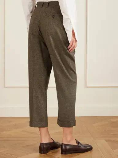 Loro Piana Louis Cropped Wool And Cashmere-blend Straight-leg Pants | Thumbnail 4 Loro Piana Louis Cropped Wool And Cashmere-blend Straight-leg Pants | Thumbnail 4