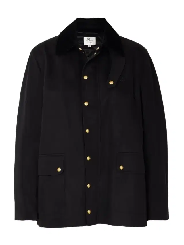 + Ritz Paris Corduroy-trimmed Embroidered Cotton-twill Jacket