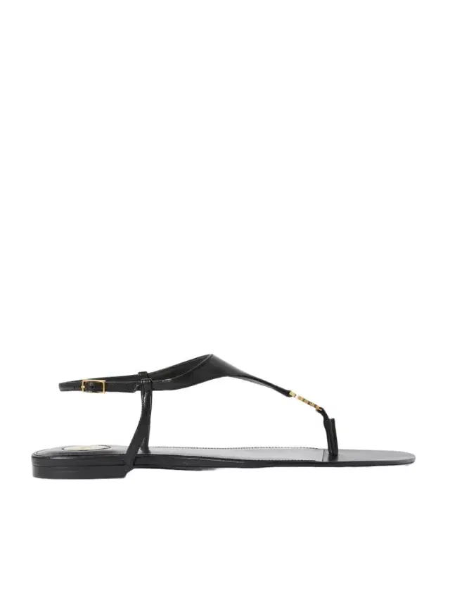 Cassandre Logo-embellished Leather Slingback Sandals
