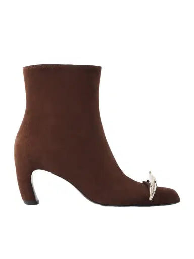 Tory Burch Pierced Xl Embellished Suede Ankle Boots | Thumbnail 1