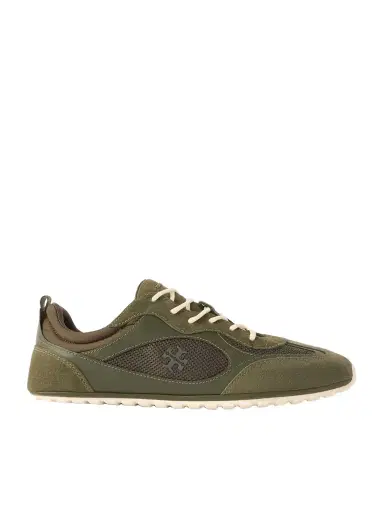 Tory Burch Field Shell-trimmed Mesh, Leather And Suede Sneakers | Thumbnail 1