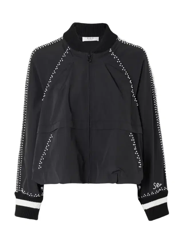 Alberta Cropped Embellished Shell Track Jacket