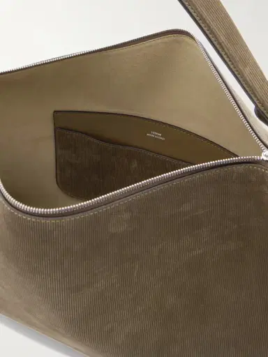 TOTEME Bevel Medium Textured-suede Tote | Thumbnail 5