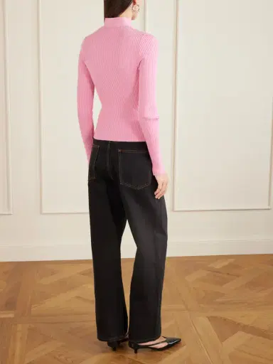 Courrèges Buckled Ribbed-knit Top | Thumbnail 4